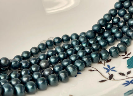 8-9 mm AA Ultra Dark Sacramento Green Color Potato Freshwater Pearl Beads Genuine Freshwater Pearl 47 Beads #P2997