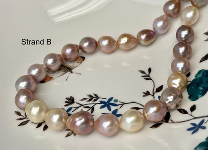9-11 mm AAA Rare Mixed Natural Mauve Pink Baroque Edison Pearl Genuine High Luster Edison Pearl With Iridescent Color 33-36 Pieces #P2982