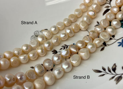 10-11 mm Natural Light Peach Pink Color Potato Nugget Freshwater Pearl Beads Genuine Pink Freshwater Pearl #P3008