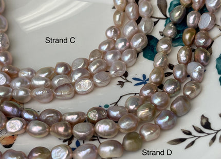 8x9-11 mm AAA Natural Mauve Pink Color Rice Nugget Freshwater Pearl Beads Genuine High Luster And Smooth Freshwater Pearls #P3009