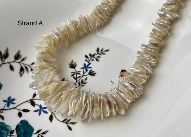 11-27 mm AA Very Rare Natural White Keshi Freshwater Pearl Beads Center Drilled Cornflake Shape Large Keshi Chips Pearls #P3011