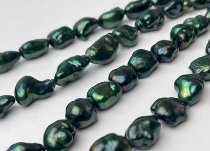 10x12-13 mm Rare Olive Green Keshi Nugget Freshwater Pearl Beads Center Drilled Genuine Keshi Pearl #P2976