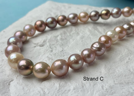 10-13 mm AAA Natural Multi White Pink Freshwater Baroque/Edison Pearl Beads Off Round Shape Genuine Edison Freshwater Pearl #P3049