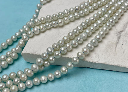 6 mm AAA Light Baby Blue Green Off Round Freshwater Pearls Genuine Very Rare High Luster Baby Blue Freshwater Pearl Beads #P3028