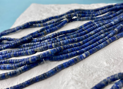 2x3.5 mm Natural Multi Blue Lapis Heishi Rondelle Shape Genuine Lapis Discs Gemstone Loose Beads 14.5 Inches Strand #4692