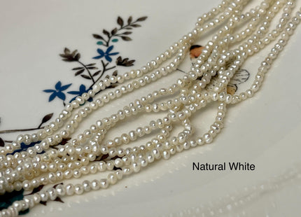 2x3 mm AA Natural Mauve Pink or White Potato Nugget Freshwater Seed Pearls Genuine Rare High Luster Tiny Potato Nugget Pearl Beads #P3067