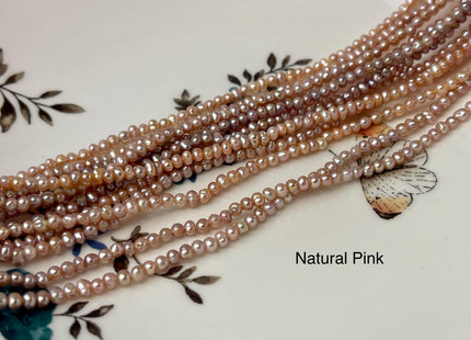 2x3 mm AA Natural Mauve Pink or White Potato Nugget Freshwater Seed Pearls Genuine Rare High Luster Tiny Potato Nugget Pearl Beads #P3067