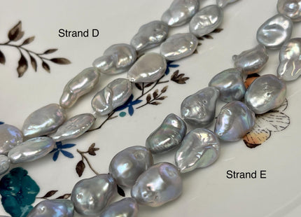 10-12 mm AA Gray Color Coin Freshwater Pearl Beads Genuine High Luster Tear Drop Shape Freshwater Coin Pearls #P3038