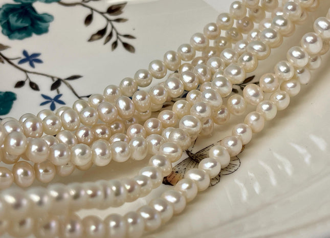 7-8 mm AAA Natural White Potato Freshwater Pearls Genuine Natural Freshwater Pearl Beads White Freshwater Pearls #P3082