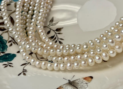 7-8 mm AAA Natural White Potato Freshwater Pearls Genuine Natural Freshwater Pearl Beads White Freshwater Pearls #P3082