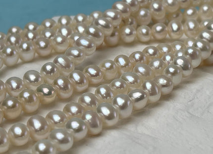 7-8 mm AAA Natural White Potato Freshwater Pearls Genuine Natural Freshwater Pearl Beads White Freshwater Pearls #P3082