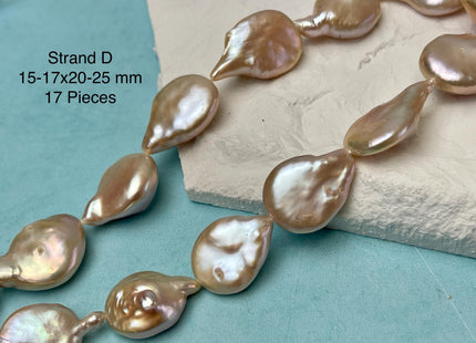 10-19 mm AAA Very Rare Natural Champagne Seaweed Mauve Pink Flat Keshi Freshwater Pearl Beads Rare Keshi Freshwater Pearls #P3070