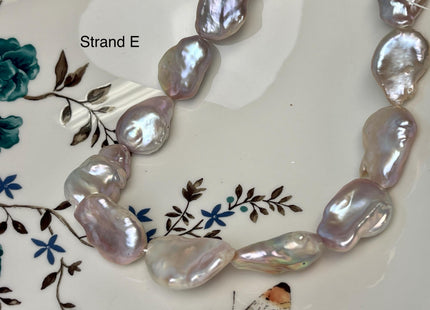 10-19 mm AAA Very Rare Natural Champagne Seaweed Mauve Pink Flat Keshi Freshwater Pearl Beads Rare Keshi Freshwater Pearls #P3070