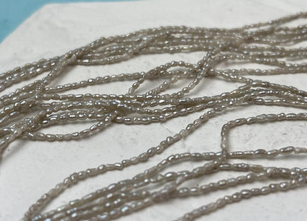1-1.5x2 mm Gray Rice Tiny Freshwater Seed Pearls Genuine Natural Rice Seed Pearls #P3088
