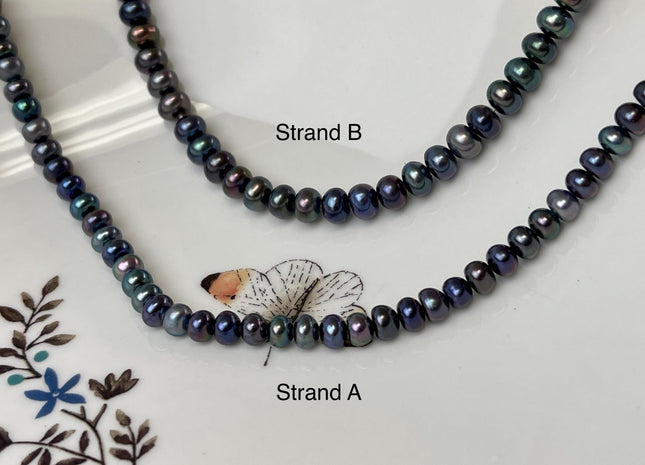 5-6 mm AAA High Luster Peacock Button Freshwater Pearl Genuine Peacock Freshwater Pearls High Luster Peacock Button Pearl #P3090
