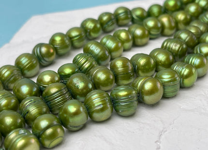 10-13 mm Dark Olive Green Color Potato Freshwater Pearl Beads Genuine Cultured Freshwater Pearl Beads #P3091