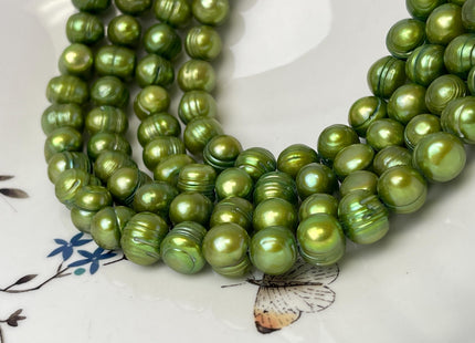10-13 mm Dark Olive Green Color Potato Freshwater Pearl Beads Genuine Cultured Freshwater Pearl Beads #P3091