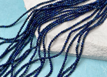 2 mm 3 mm 4 mm Smooth Round Natural Lapis Gemstone Beads Natural Blue Color Quality Round Shape #2237