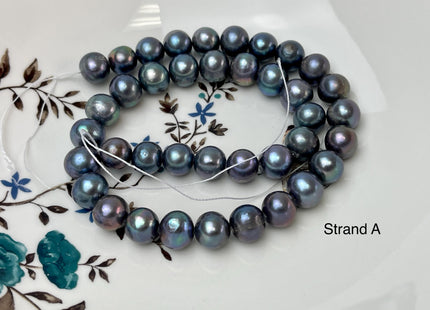 10-13 mm AA Rainbow Peacock Semi Round Potato Freshwater Pearls Genuine Very Rare High Luster Peacock Pearl Beads #P3099