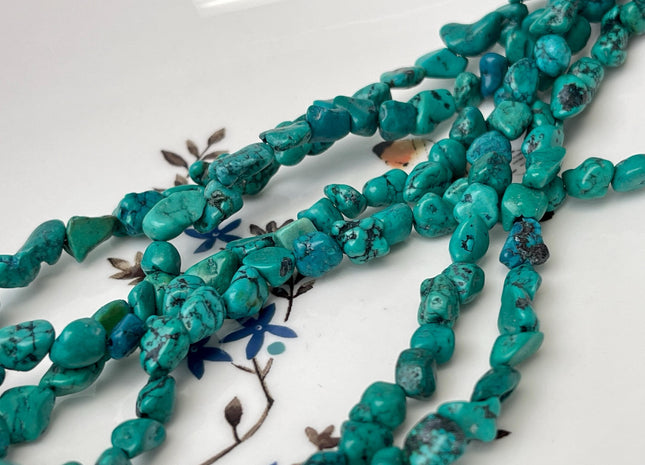 5-8x7-11 mm Turquoise Gemstone Irregular Nugget Beads Turquoise Brown Blue Green Color Irregular Nugget Gemstone Beads #4710