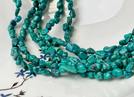 5-8x7-11 mm Turquoise Gemstone Irregular Nugget Beads Turquoise Brown Blue Green Color Irregular Nugget Gemstone Beads #4710