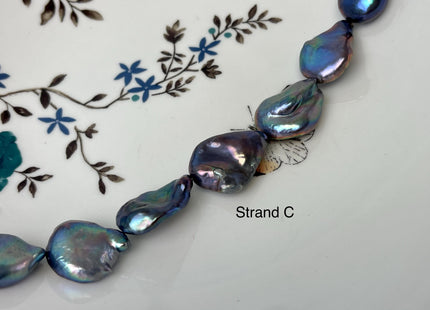 15-20x18-35 mm AAA Very Rare Rainbow Peacock Flat Keshi Freshwater Pearl Beads Rare Peacock Keshi Freshwater Pearls #P3101