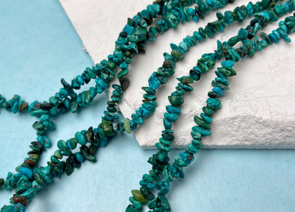 36 Inches Necklace 4-6 mm 5-7 mm Natural Turquoise Chips Genuine Natural Color Turquoise Chip Gemstone Beads #4713