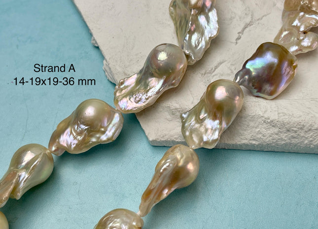 13-19x14-36 mm Natural Mauve Seaweed Pink With Iridescent Color Baroque Pearl Beads Rare High Luster Genuine Baroque Pearls Grade B/C #P3111