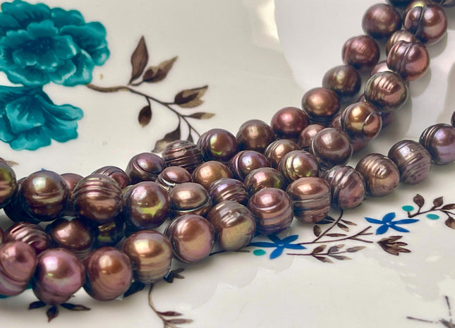 90 Inches 9 mm Dark Chocolate Brown Freshwater Pearl Necklace Genuine Pearl Hand Knotted Long Necklace, Bridal Pearl Necklace #P2930