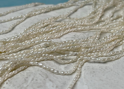 1-1.5x2 mm Natural White Rice Tiny Freshwater Seed Pearls Genuine Natural Rice Seed Pearls #P2925