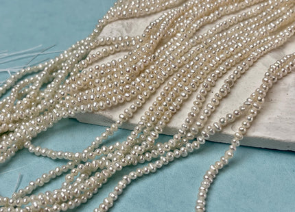 2-2.5 mm AA Natural White OR Mauve Pink Tiny Potato Pearl Genuine Freshwater Seed Pearl Beads #P2928
