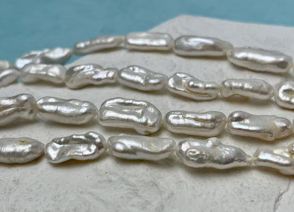 8-10x20-22 mm Natural White Biwa Stick Freshwater Pearls Genuine Natural White Stick Pearls Natural Freshwater Pearl Beads #1704