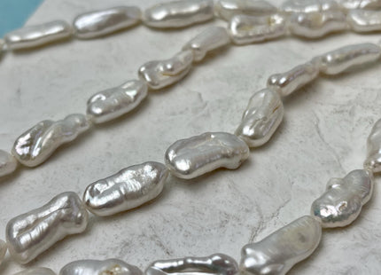 8-10x20-22 mm Natural White Biwa Stick Freshwater Pearls Genuine Natural White Stick Pearls Natural Freshwater Pearl Beads #1704