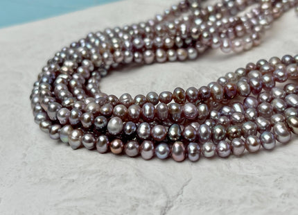 4-4.5 mm AA Natural Mauve Pink Potato Freshwater Pearls Bridal Pearls High Luster Small Pearl Beads #P3147