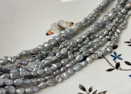 5-6x6-8 mm Gray Color Keshi Nugget Freshwater Pearl Beads Very Rare Genuine Freshwater Tiny Keshi Rice Nugget Pearls #P3151