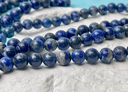 10mm Large Hole Natural Color Lapis Gemstone Beads Hole Size 2.0 mm Natural Blue Lapis Beads 14.5 Inches Strand #4687