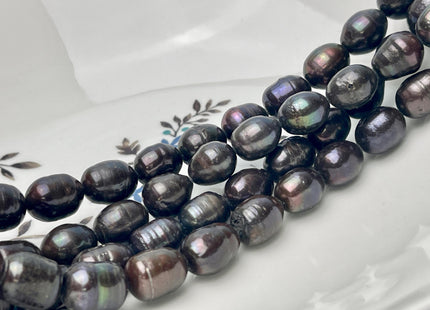 10-11x12-13 mm Dark Brown Peacock Color Freshwater Rice/Oval Pearls Genuine Freshwater Rice Pearl Beads #P2953