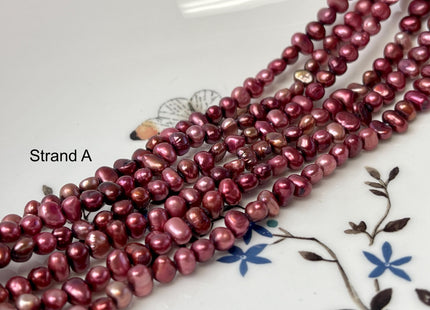 4-5 mm Rose Pink Color Potato Nugget Freshwater Pearl Beads Genuine Tiny Freshwater Pearls #P2957