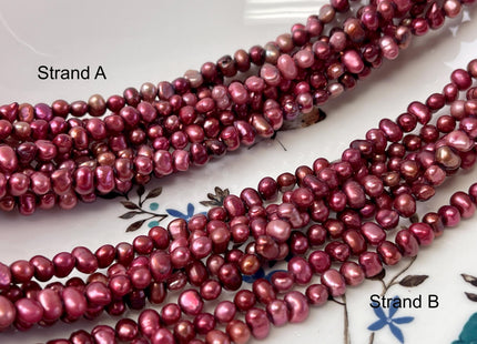 4-5 mm Rose Pink Color Potato Nugget Freshwater Pearl Beads Genuine Tiny Freshwater Pearls #P2957