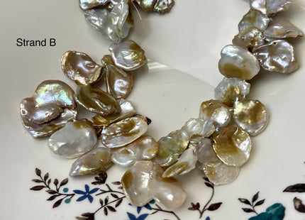 12-20x14-28 mm Natural Mauve Pink Seaweed Color Top Drilled Freshwater Pearl Beads Genuine High Luster Natural Cornflake Keshi Pearls #P3140