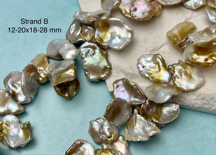 12-20x14-28 mm Natural Mauve Pink Seaweed Color Top Drilled Freshwater Pearl Beads Genuine High Luster Natural Cornflake Keshi Pearls #P3140