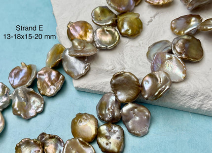 12-20x14-28 mm Natural Mauve Pink Seaweed Color Top Drilled Freshwater Pearl Beads Genuine High Luster Natural Cornflake Keshi Pearls #P3140