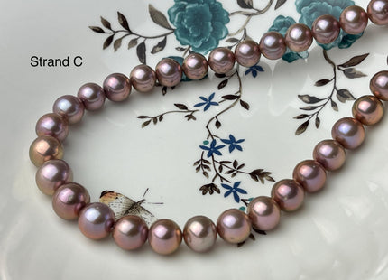 11-13.5mm AAAAA Very Rare Natural Multi Dark Mauve Pink Freshwater Baroque/Edison Pearl Beads High Luster Genuine Purple Edison Pearl #P2963