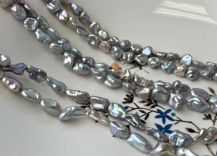 7-9x8-14 mm AAA Gray Color Keshi Nugget Freshwater Pearl Beads Very Rare Genuine Super High Luster Tiny Keshi Rice Nugget Pearls #P2968
