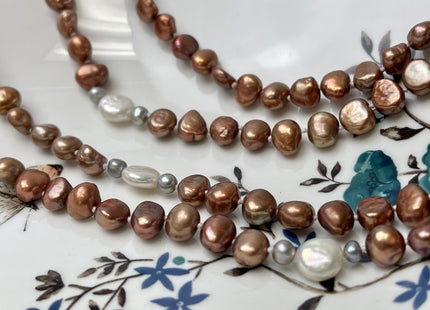 64-72 inches 5-13 mm Mixed Genuine Pearl Necklace Multi Color Pearl Beads Bridal Pearl Necklace Long Genuine Mixed Pearl Necklace #P2971