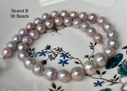 10-13 mm AAA Very Rare Natural Mauve Pink Freshwater Baroque/Edison Pearl Beads High Luster Genuine Purple Baroque Edison Pearl Beads #P2990
