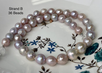 10-13 mm AAA Very Rare Natural Mauve Pink Freshwater Baroque/Edison Pearl Beads High Luster Genuine Purple Baroque Edison Pearl Beads #P2990