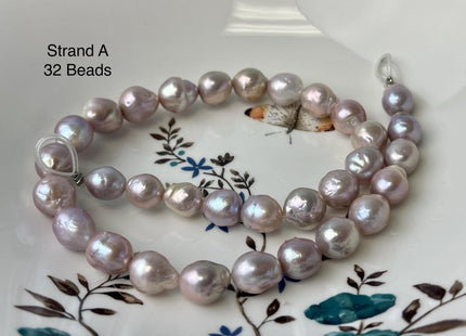 10-13 mm AAA Very Rare Natural Mauve Pink Freshwater Baroque/Edison Pearl Beads High Luster Genuine Purple Baroque Edison Pearl Beads #P2991