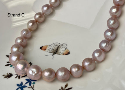 10-13 mm AAA Very Rare Natural Mauve Pink Freshwater Baroque/Edison Pearl Beads High Luster Genuine Purple Baroque Edison Pearl Beads #P2991