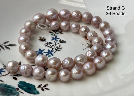 10-13 mm AAA Very Rare Natural Mauve Pink Freshwater Baroque/Edison Pearl Beads High Luster Genuine Purple Baroque Edison Pearl Beads #P2991